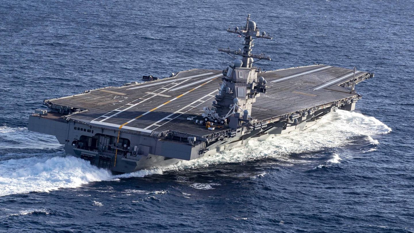 USS Gerald R. Ford en pruebas de mar (US Navy)