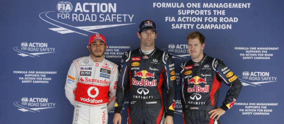 Foto: Mark Webber arrebata la 'pole' a Vettel en Corea; Hamilton y Alonso saldrán en segunda fila