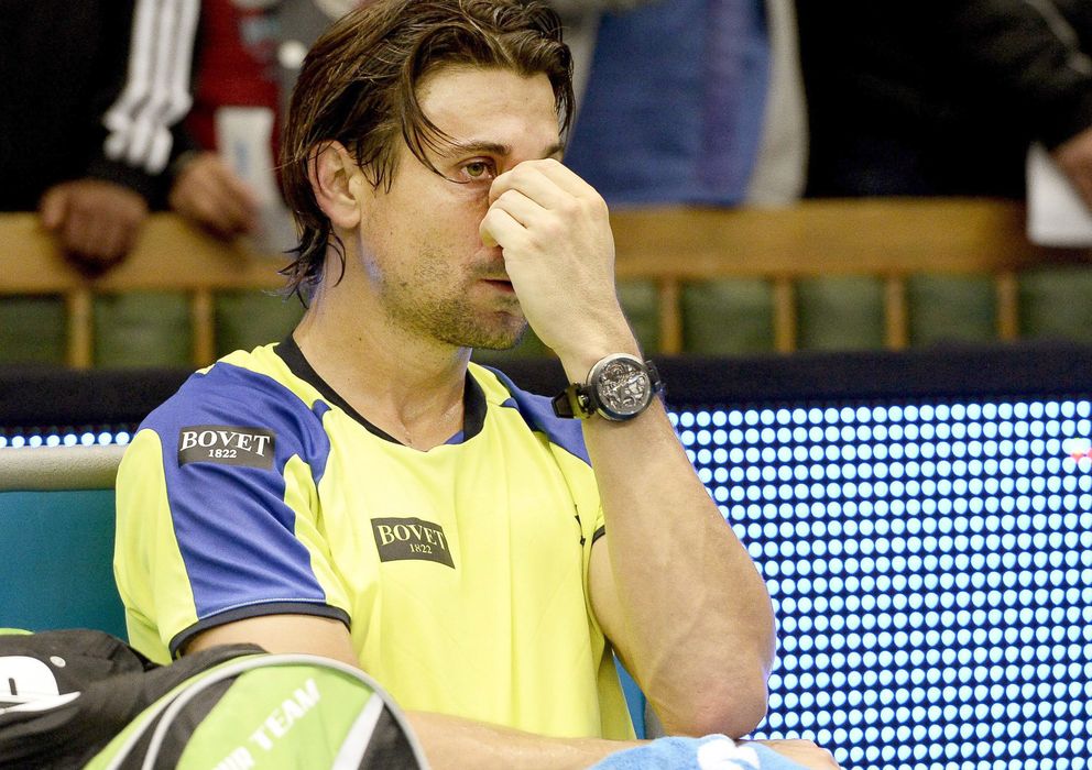 Foto: David Ferrer, tras perder ante Grigor Diomitrov en Estocolmo.