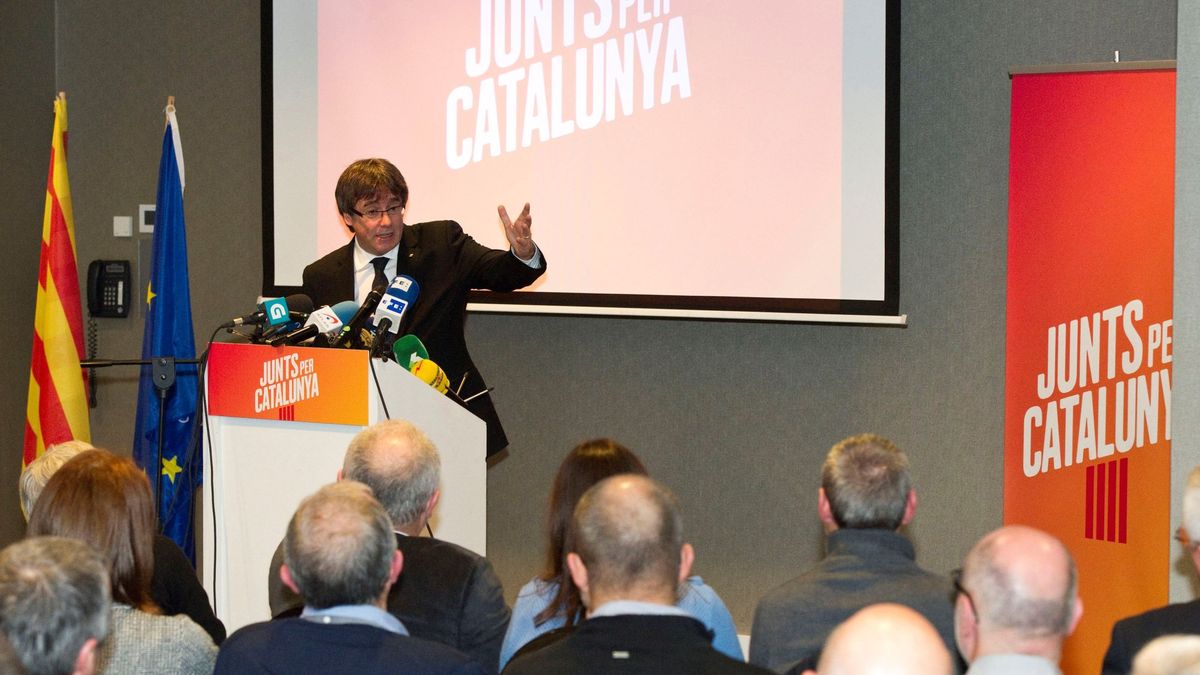 Puigdemont inicia en Bélgica una intensa y mediática campaña para cazar votos de ERC