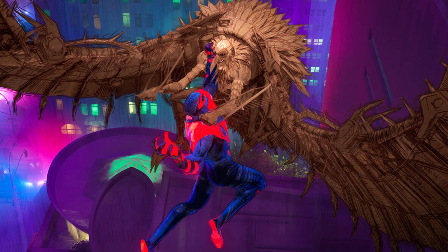 Otro momento de 'Spiderman: cruzando el multiverso'. (Sony)