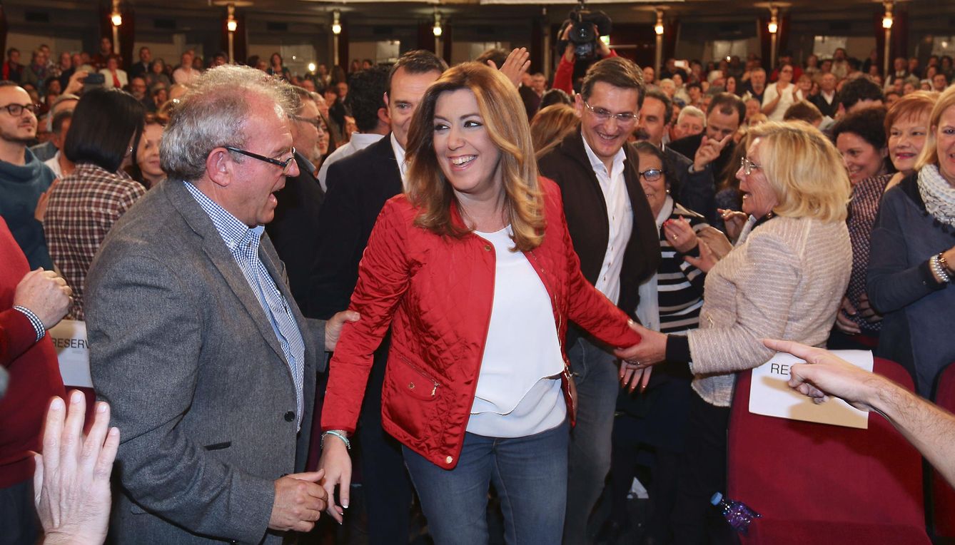 Díaz durante el inicio de la campaña electoral del PSOE (EFE)
