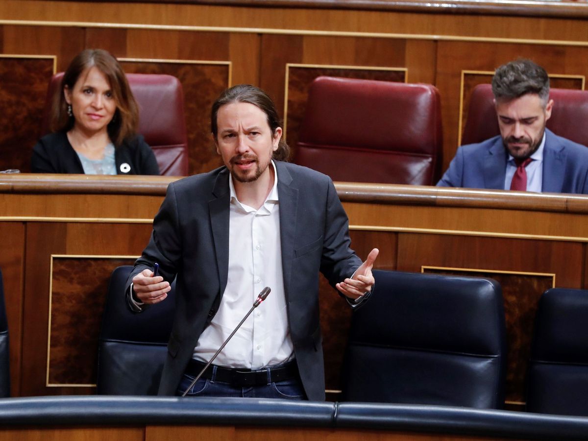 Foto: El vicepresidente del Gobierno, Pablo Iglesias, en el Congreso. (EFE)