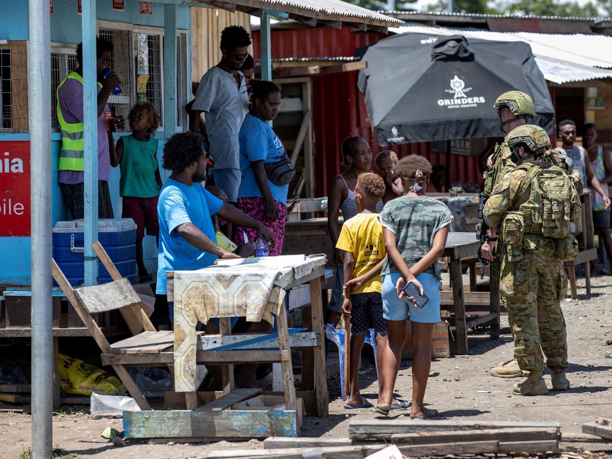 Foto: El Ejército en las Islas Salomón. (EFE/EPA/Brandon Grey)