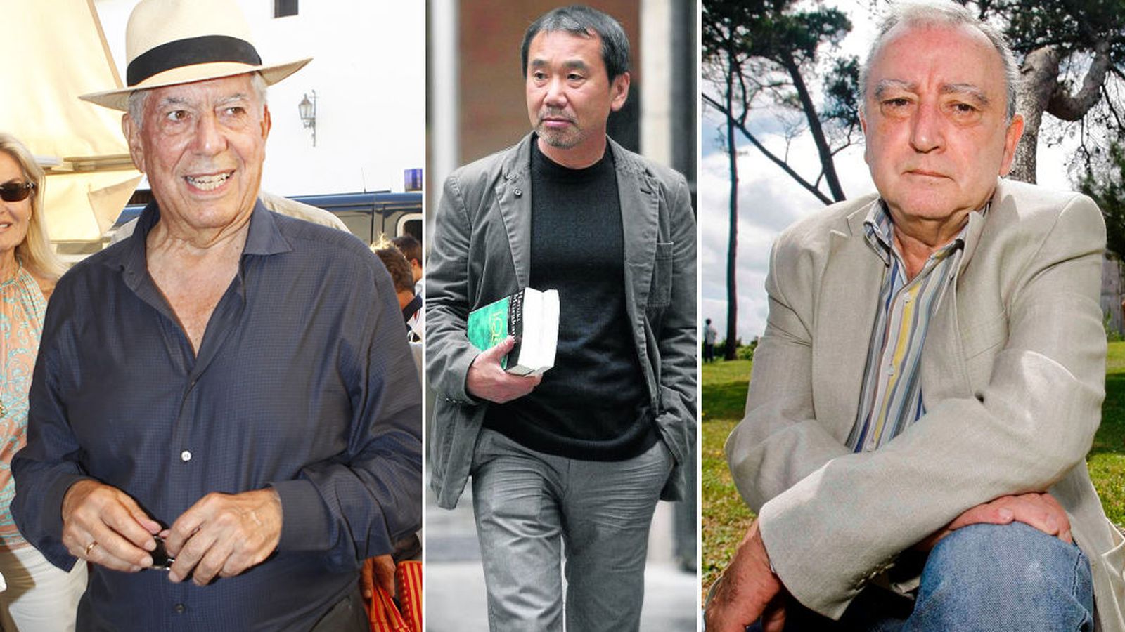 Foto: Vargas Llosa, Murakami y Chirbes