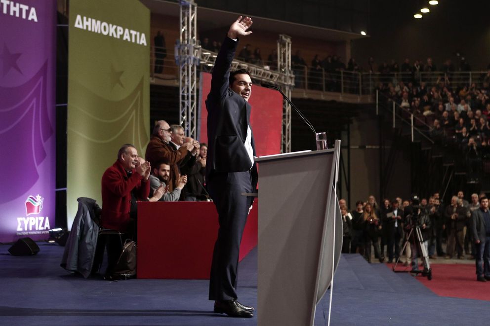 Alexis Tsipras, líder de Syriza, en un congreso del partido en Atenas (Reuters).