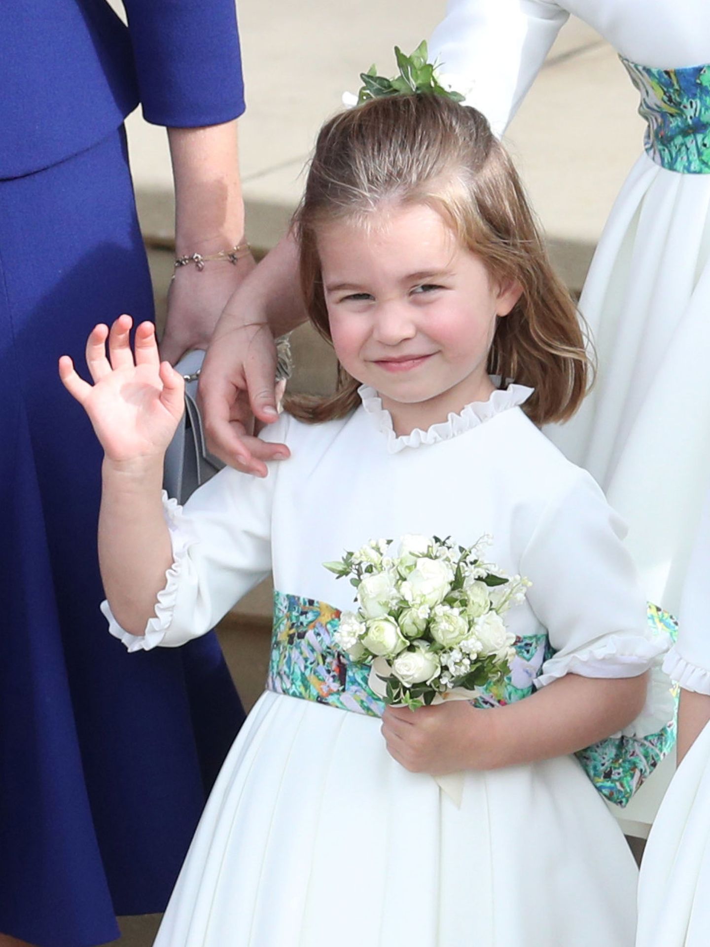 La princesa Charlotte en la boda de Eugenia de York y Jack Brooksbank. (Reuters)