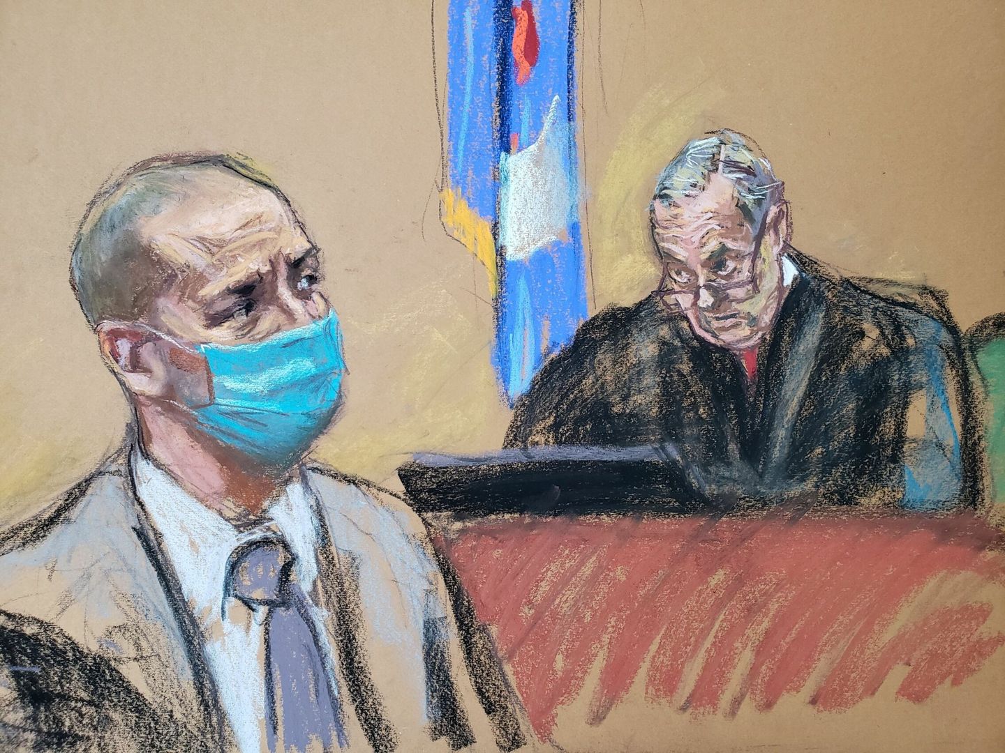 Escena del juicio de Derek Chauvin (Reuters/Jane Rosenberg)