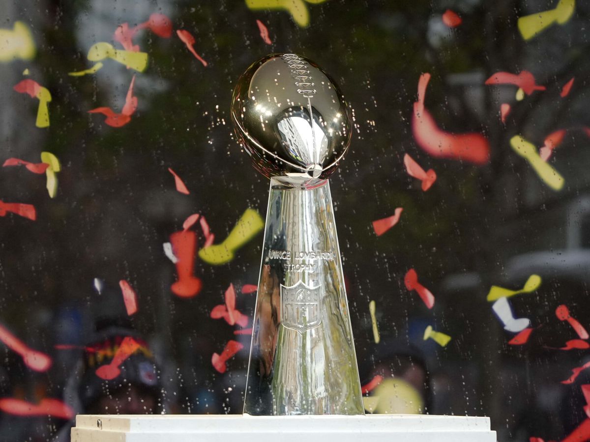 Foto: El trofeo de la Super Bowl Vince Lombardi (Kirby Lee/USA TODAY Sports).