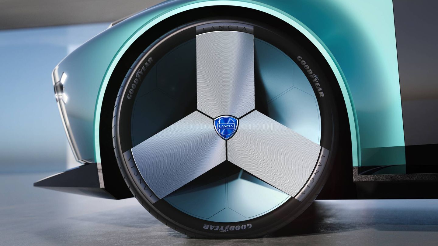 Goodyear ha desarrollado un neumáticos específico, más aerodinámico, para el prototipo de Lancia. (Goodyear)