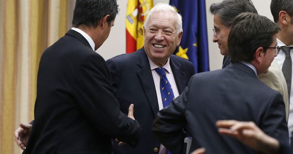 Foto: El exministro de Exteriores José Manuel García-Margallo, tras ser elegido presidente de la comisión mixta de Seguridad Nacional. (EFE)