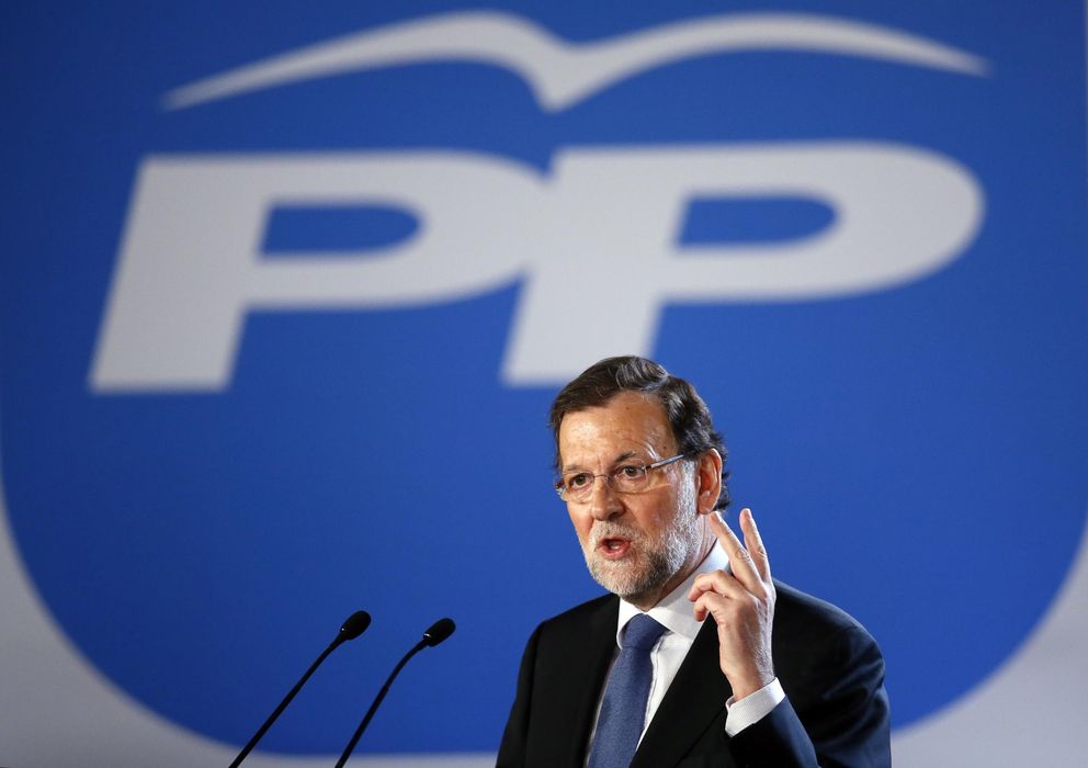 Foto: Rajoy durante su intervención en la clausura de la convención nacional del PP, que se ha celebrado el pasado fin de semana. (EFE)