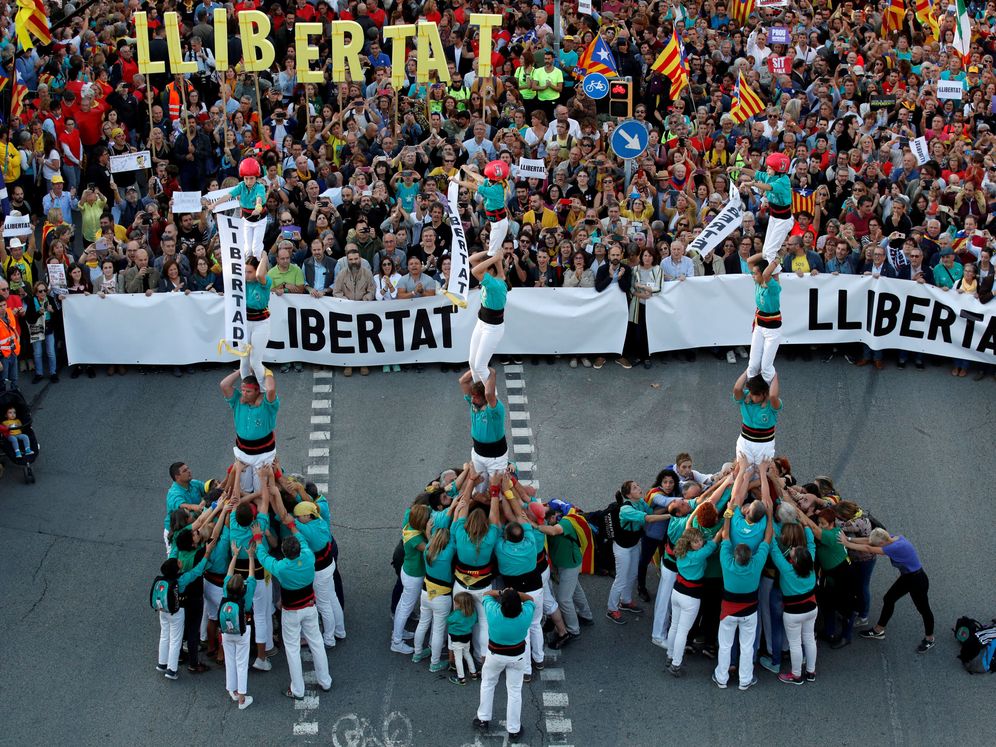 Foto: Manifestación en Barcelona contra la sentencia del 'procés'. (Reuters)