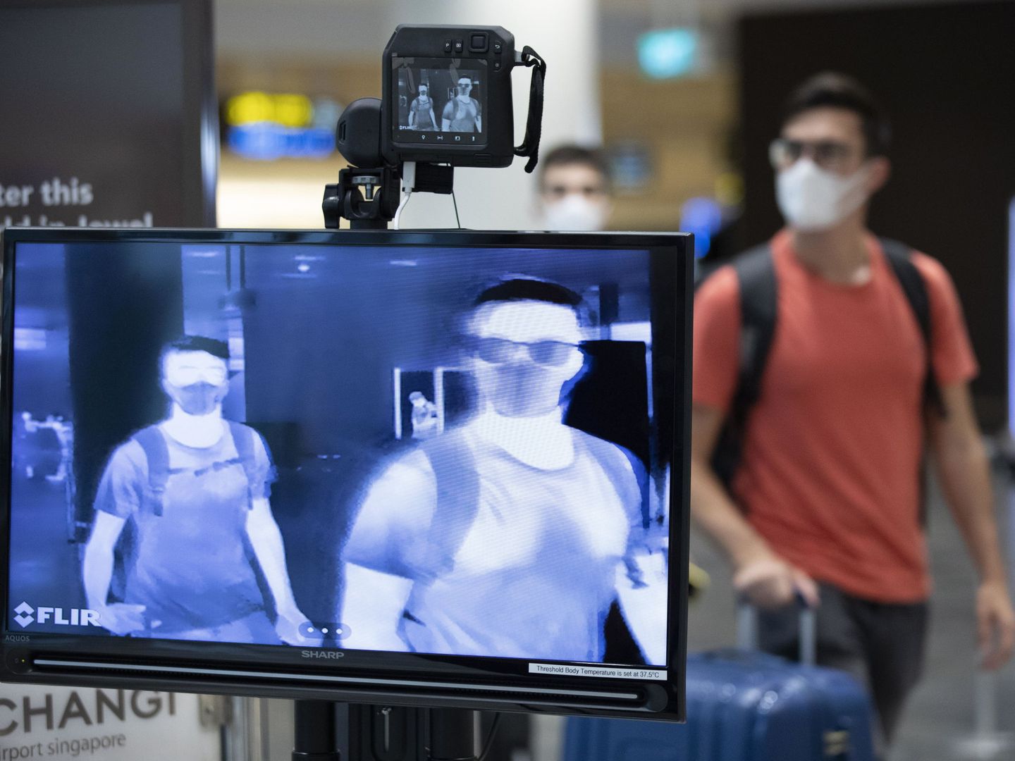 Escáner en el aeropuerto de Singapur. (EFE)
