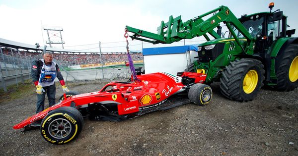Foto: El Ferrari de Vettel en el GP de Alemania de 2018. (Reuters)
