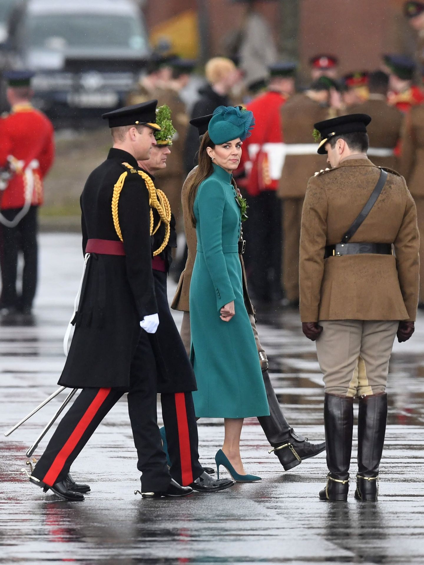 La princesa de Gales, en el desfile de la Guardia Irlandesa el día de San Patricio. (EFE)