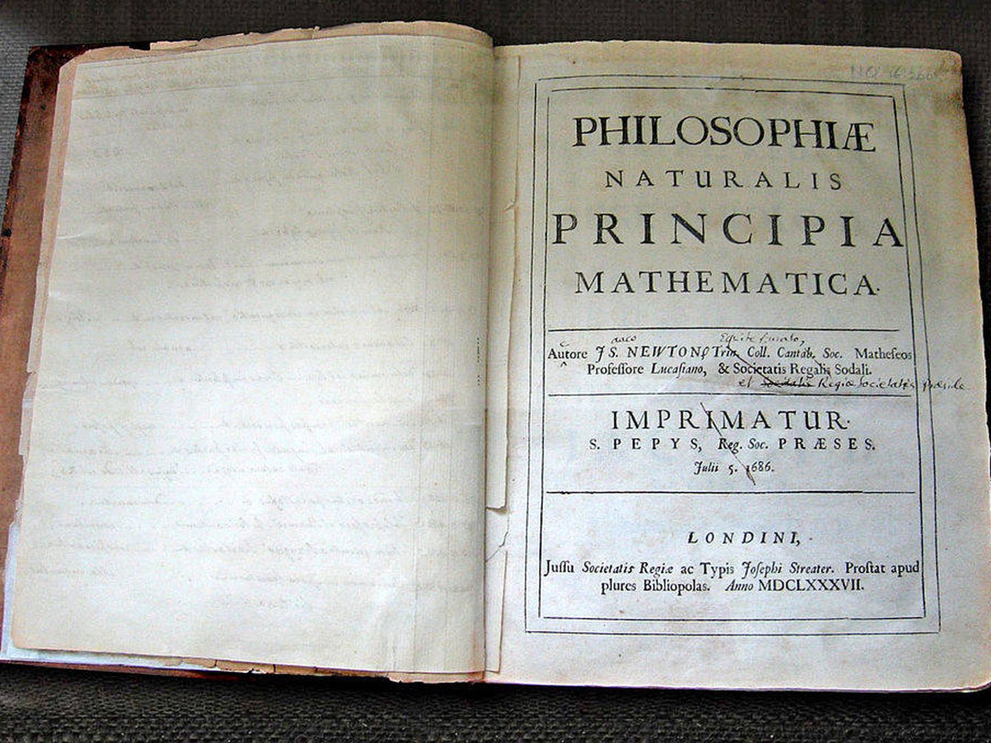 Los 'Principia' de Newton. (Wikipedia)