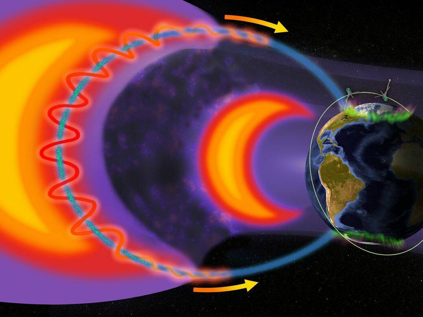Los electrones se desprenden del cinturón de radiación que protege la Tierra. (UCLA)