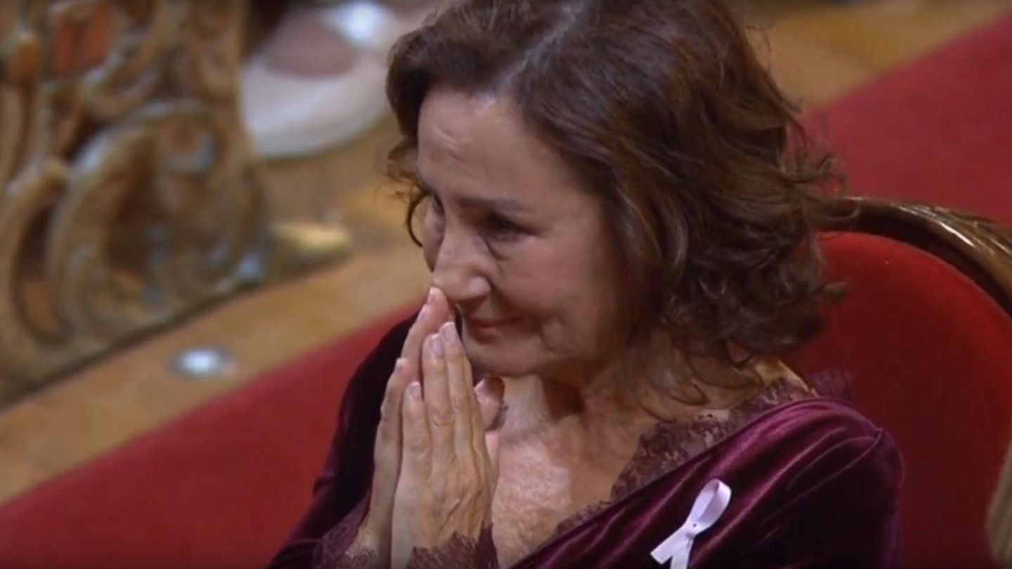Paloma Rocasolano, entre lágrimas. (YouTube Casa Real)