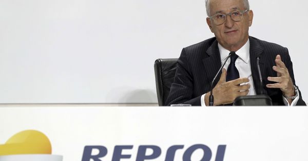 Foto:  EL presidente de Repsol, Antonio Brufau, durante su intervención en la junta de accionistas