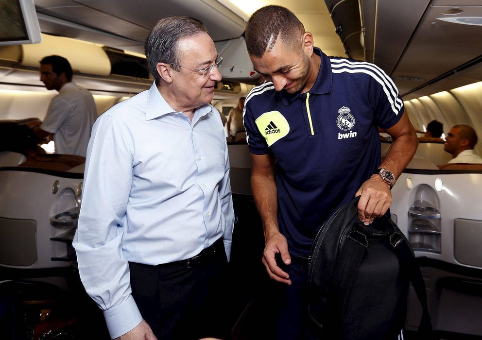 Foto: Florentino Pérez es el principal valedor de Karim Benzema en el Real Madrid.