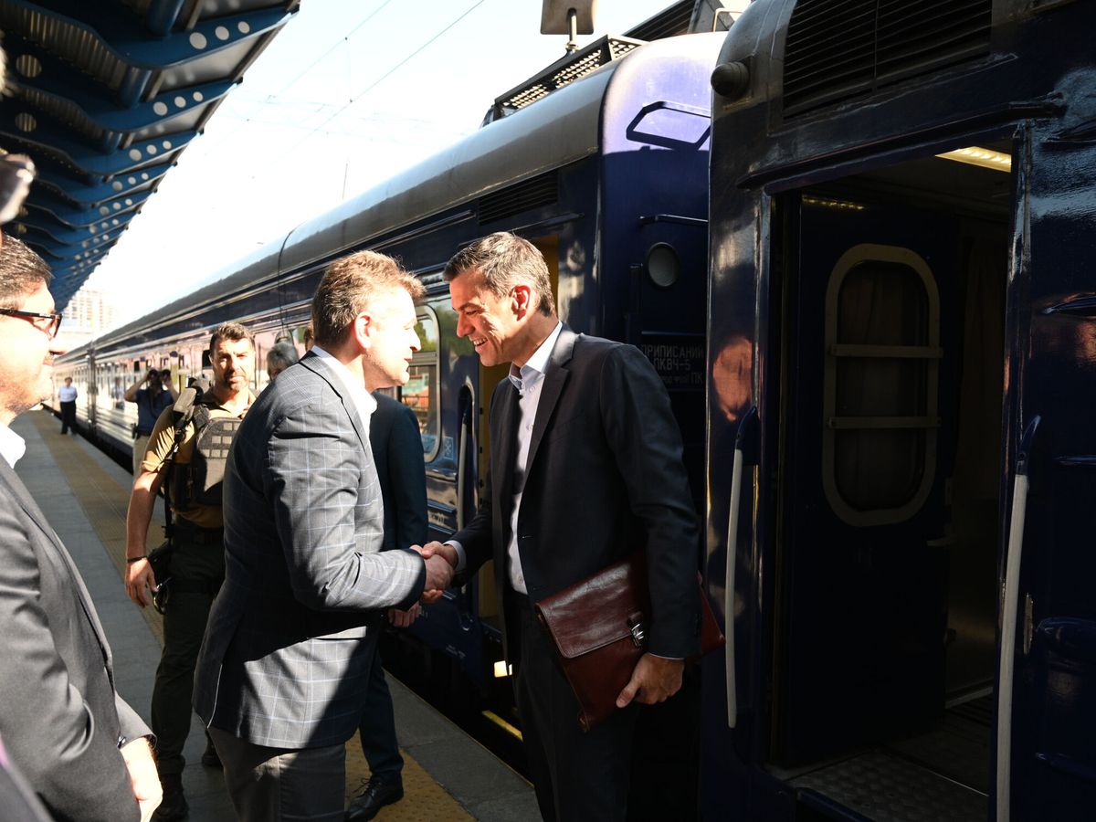 Foto: Sánchez llega a Kiev en el primer día de la presidencia española de la UE. (EFE)