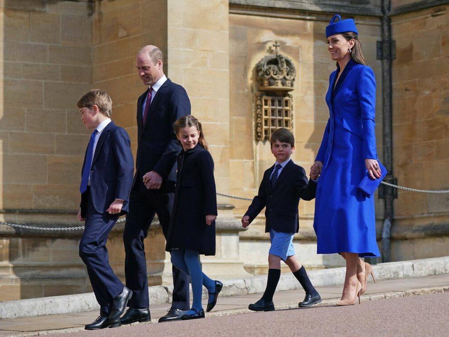  Los príncipes de Gales junto a sus tres hijos. (Getty)