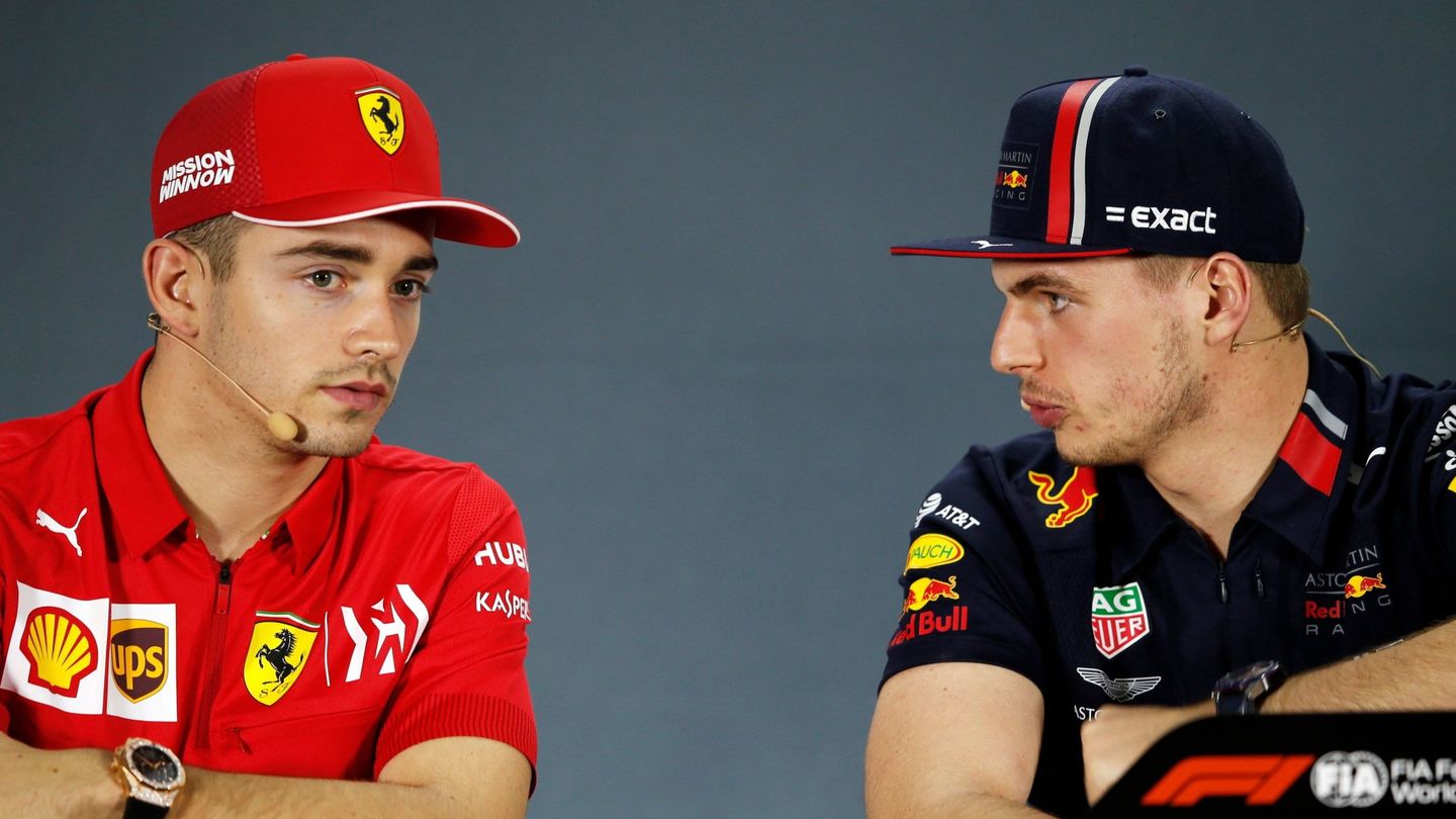 Leclerc y Verstappen, dos futuros candidatos al título. (EFE)