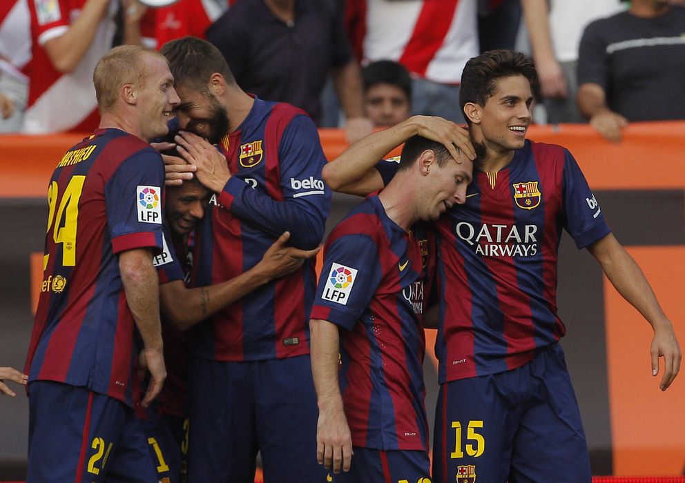 Foto: Jugadores del Fútbol Club Barcelona (AP)