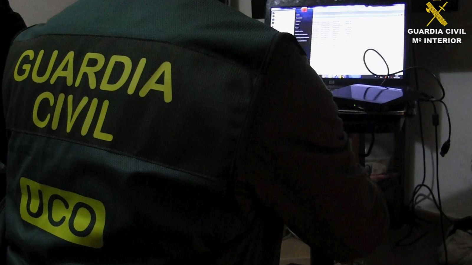 Foto: Un Guardia Civil investiga en internet. (EFE)