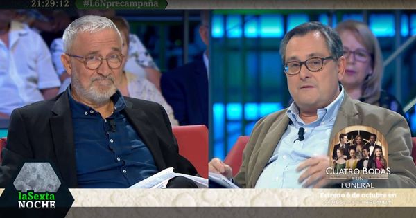 Foto: Xavier Sardá y Francisco Marhuenda, en 'La Sexta noche'. (Atresmedia).