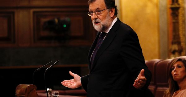 Foto: Mariano Rajoy, durante su comparecencia en el pleno de este miércoles en el Congreso. (Reuters)