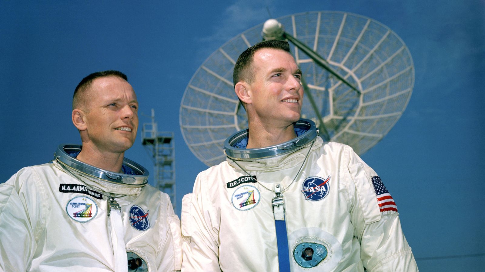 Foto: Armstrong y Scott, en una imagen previa a la misión. (NASA)