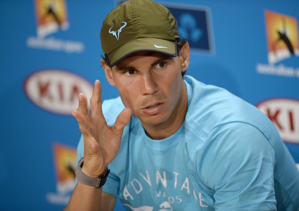 Foto: Rafa Nadal en rueda de prensa previa al torneo de Melbourne.