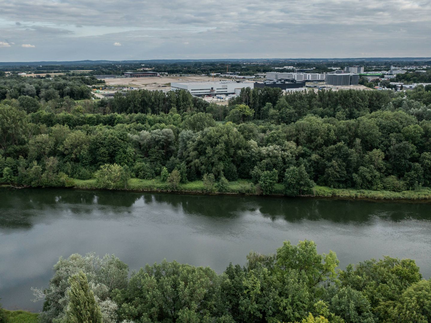 El río Danubio discurre muy cerca del nuevo campus tecnológico de Audi en Ingolstadt.