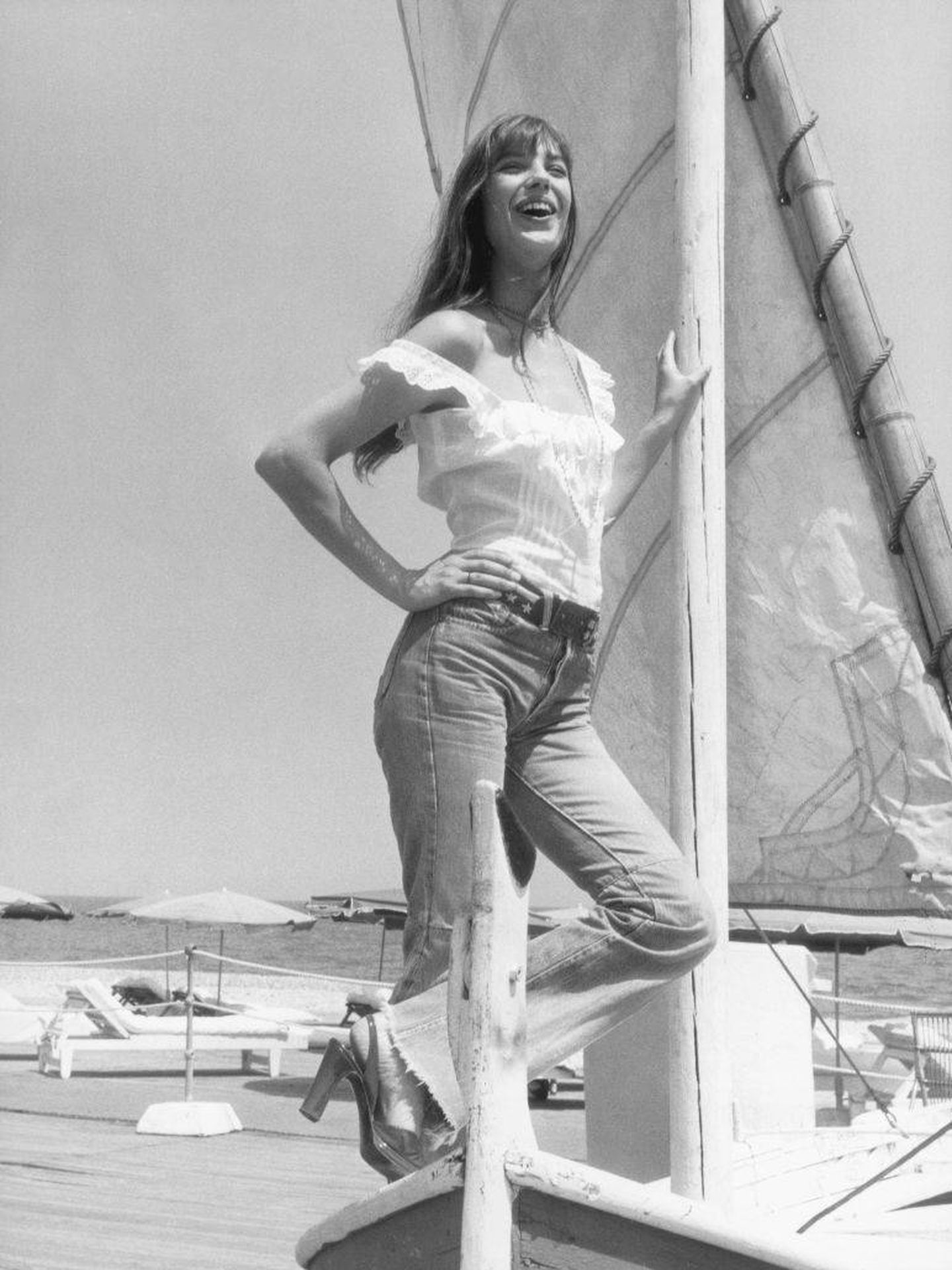Jane Birkin, en 1973. (Getty)
