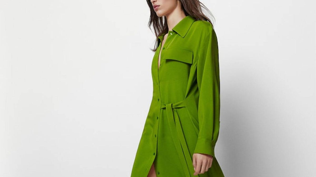 Súmate al color verde con este vestido, blusa y pantalón de lo nuevo de Massimo Dutti