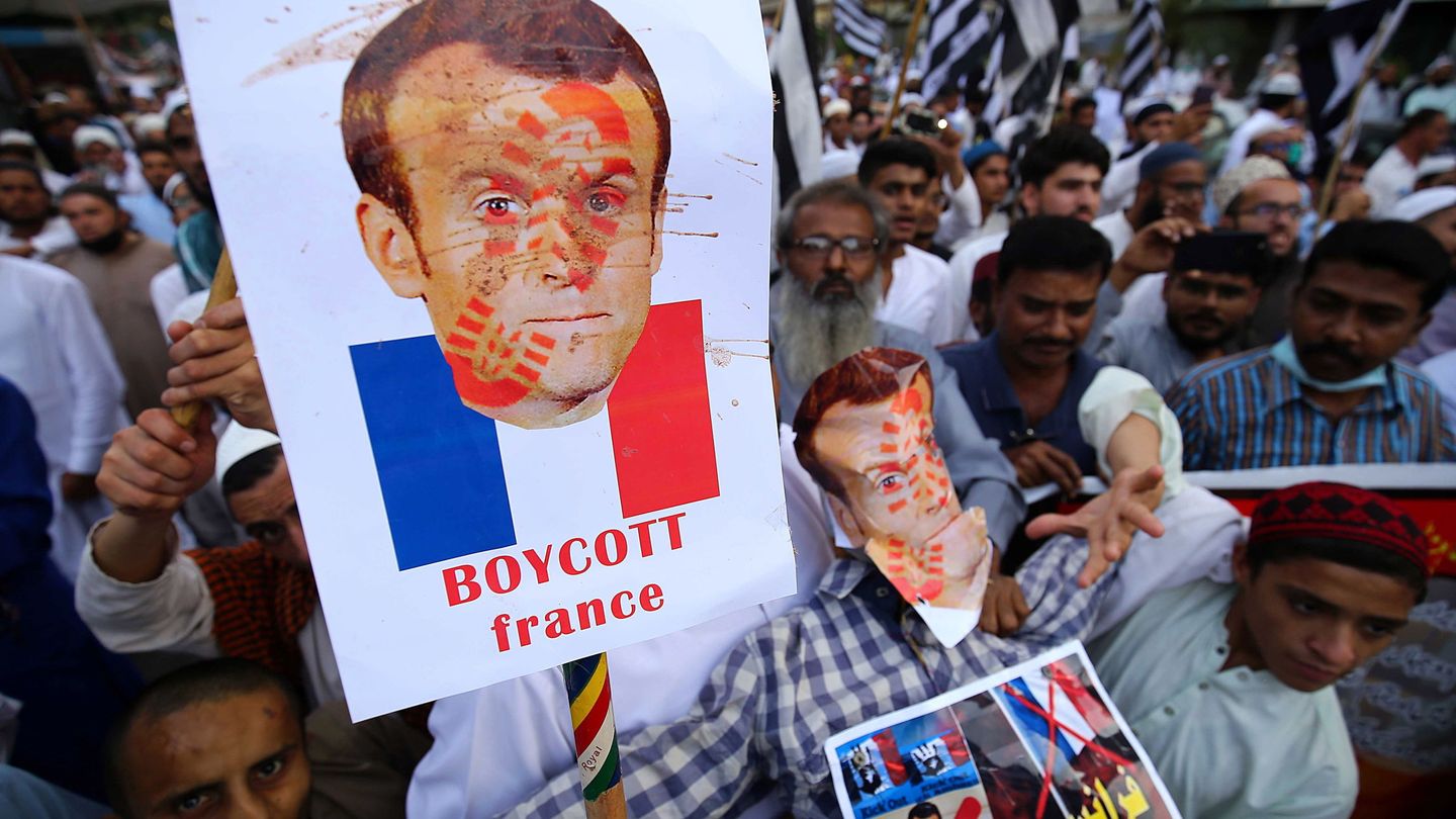 Protestas contra Macron en el mundo musulmán. (Reuters)