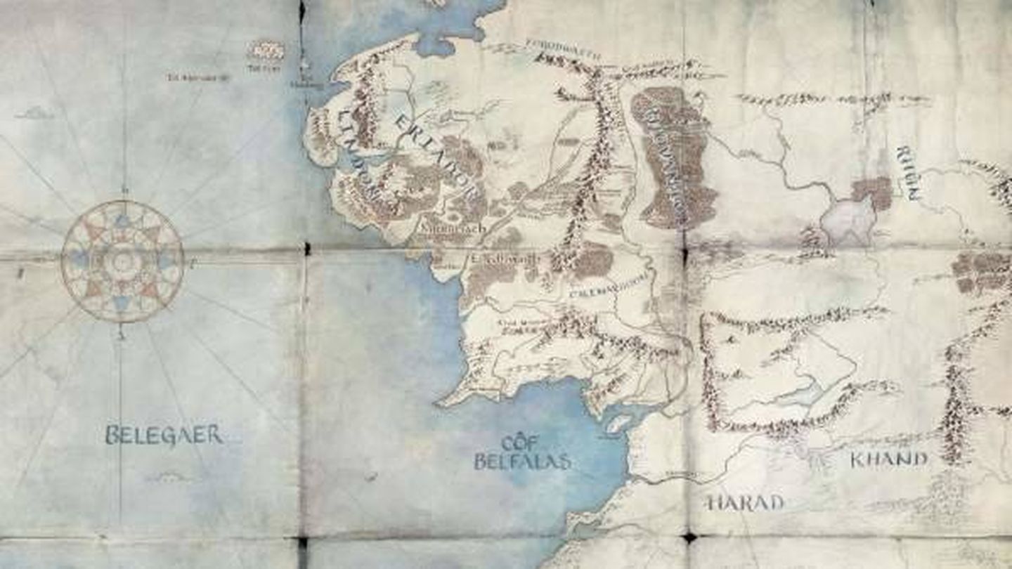 Mapa publicado de la Segunda Edad. (Amazon)