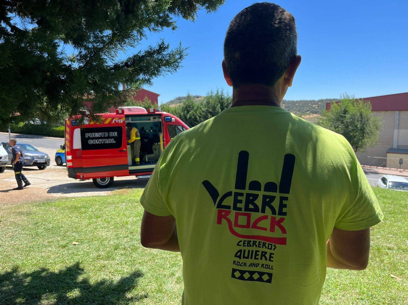 Jaime Méndez, con la camiseta de Cebrerock. (A. F.)
