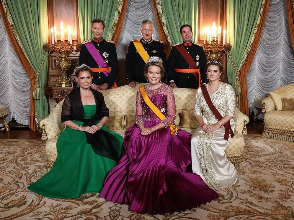 Foto: Los reyes de Bélgica, junto a los grandes duques y sus herederos. (Corte del Gran Ducado)