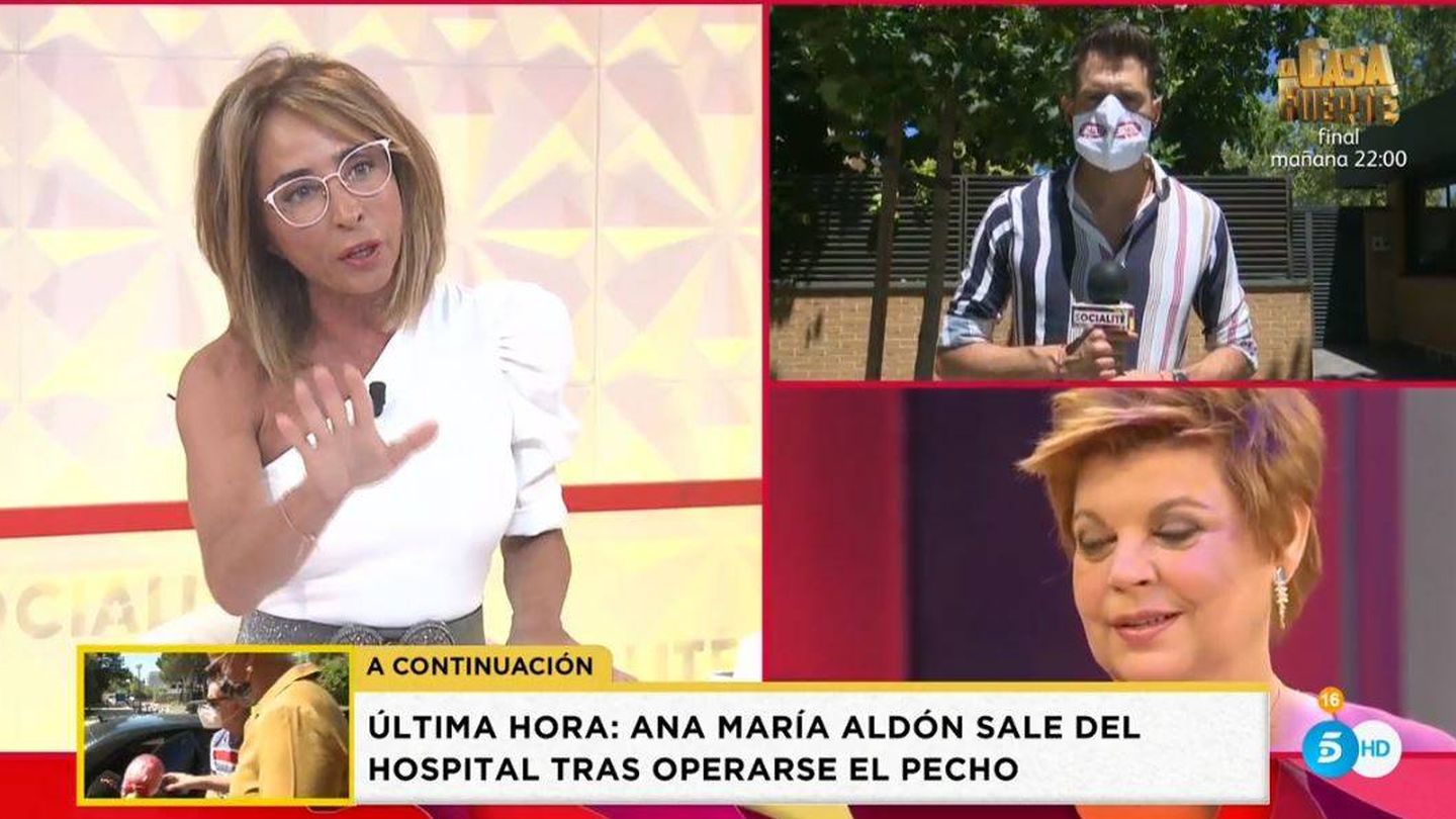 María Patiño y Jorge Moreno, en 'Socialité'. (Telecinco)