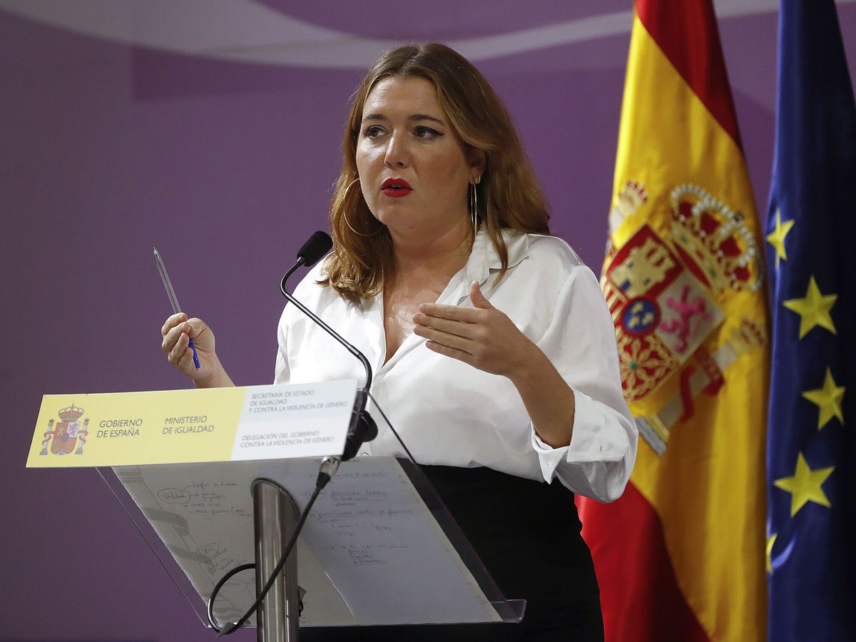Foto: La secretaria de Estado de Igualdad y contra la Violencia de Género, Ángela Rodríguez, 'Pam', en la rueda de prensa. (EFE/J. P. Gandul)