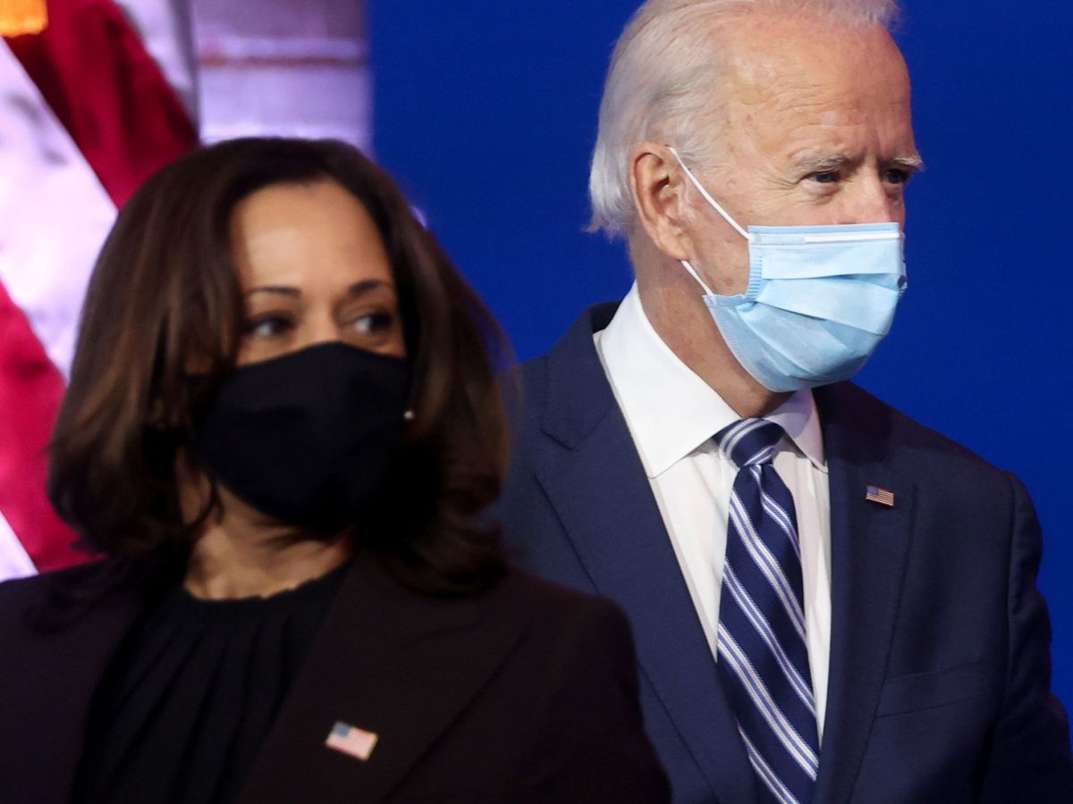 Foto: El presidente electo de EEUU, Joe Biden, y su compañera de tique, Kamala Harris. (Reuters)