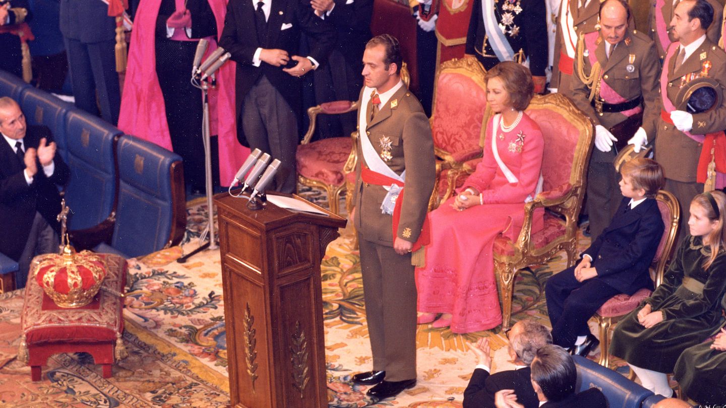 Los Príncipes y los Infantes en la proclamación de las Cortes. (Congreso de los Diputados)