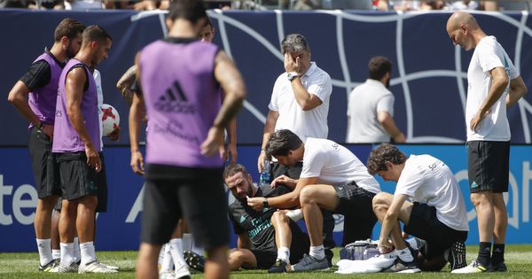 Foto: Imagen de un entrenamiento del Real Madrid durante la pasada temporada. (EFE)
