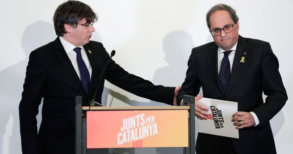 Foto: Carles Puigdemont y Quim Torra. (EFE)