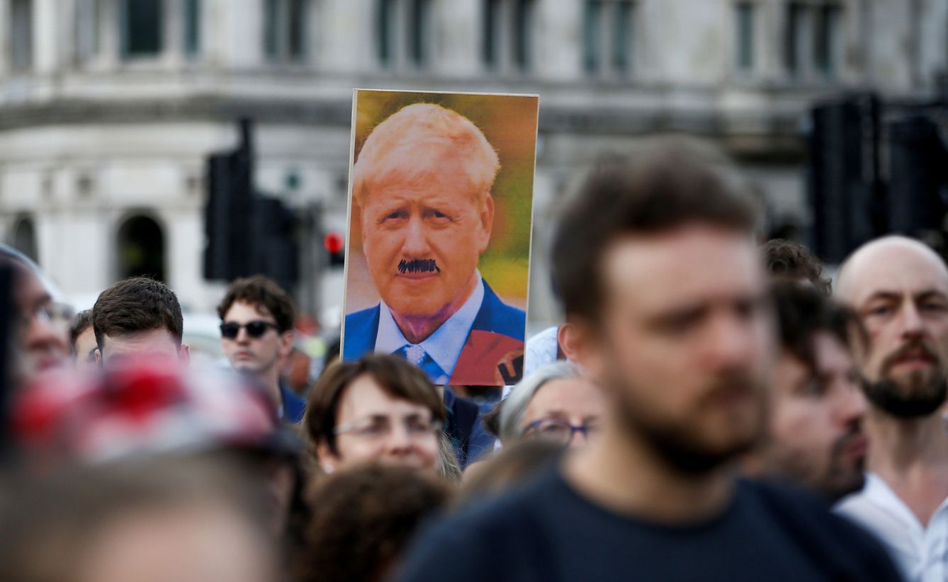 Manifestación anti-Brexit en Londres, ayer. (Reuters)
