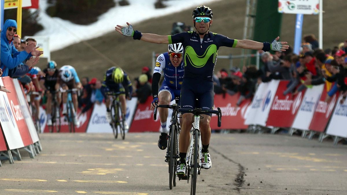 Valverde se desquita de la sanción, gana la etapa y mete tiempo a Contador y Froome