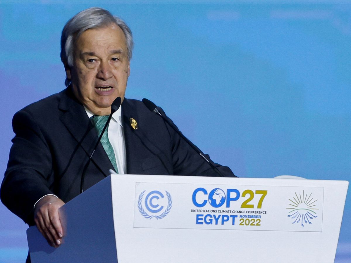 Foto: António Guterres en la inauguración de la COP27. (Reuters/Mohammed Salem)